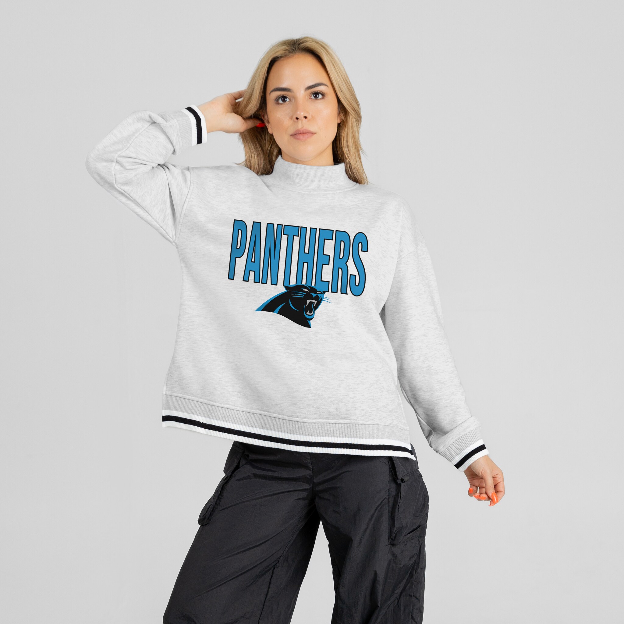 Women's Gameday Couture Ash Carolina Panthers Rally Point Contrast